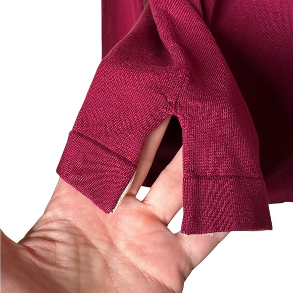 WinterSilks Cardigan Sweater With Faux Shirt Collar Size Medium Preppy Academia - Picture 6 of 13